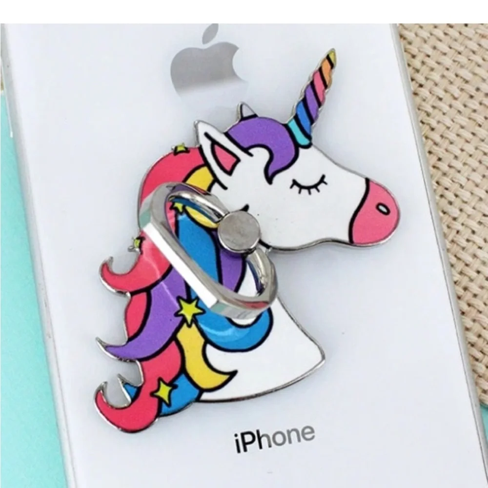 🦄 Colorful Unicorn Phone Grip & Stand – Self Adhesive Ring Holder